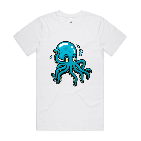 Octo in Blue - AS Colour - Organic Cotton Unisex Tee Thumbnail