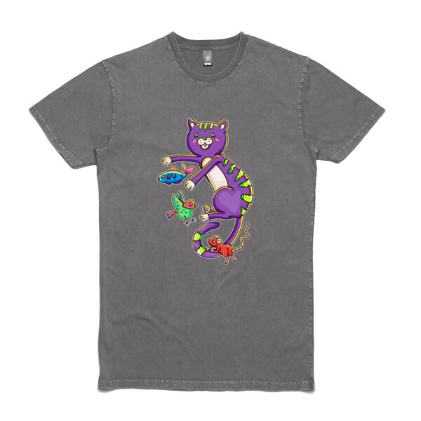 Purple Cat & Friends - AS Colour Stone Wash Staple Tee Thumbnail