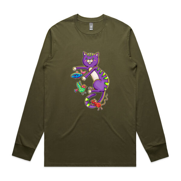 Purple Cat & Friends - AS Colour -  Men's Staple L/S Tee  Thumbnail