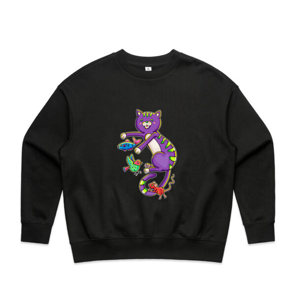 Purple Cat & Friends - AS Colour - Wo's Heavy Crew Thumbnail