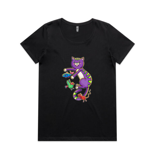 Purple Cat & Friends - AS Colour - Women's Maple Scoop Tee Thumbnail