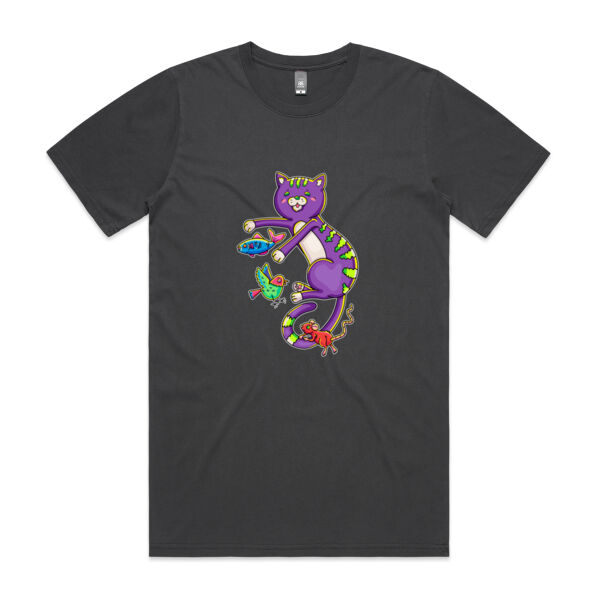 Purple Cat & Friends - AS Colour - Faded Tee Thumbnail