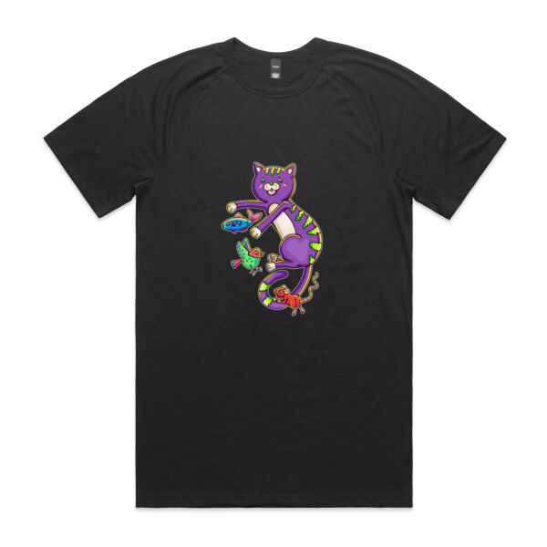 Purple Cat & Friends - AS Colour - Staple Active Blend Tee Thumbnail