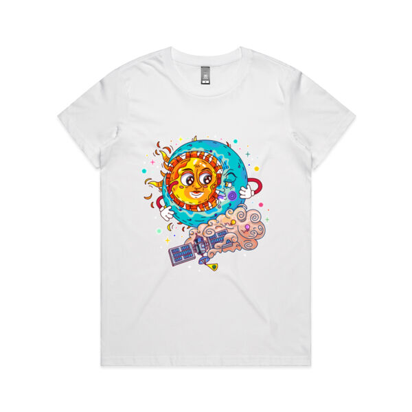 Sun & Moon Embrace - AS Colour - Women's Maple Tee Thumbnail