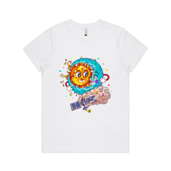 Sun & Moon Embrace - AS Colour - Women's  Maple ORGANIC Tee Thumbnail