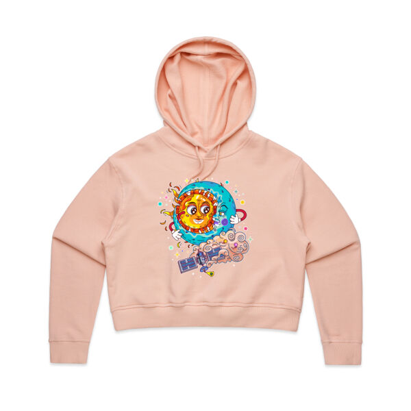 Sun & Moon Embrace - AS Colour - Women's Crop Hood Thumbnail