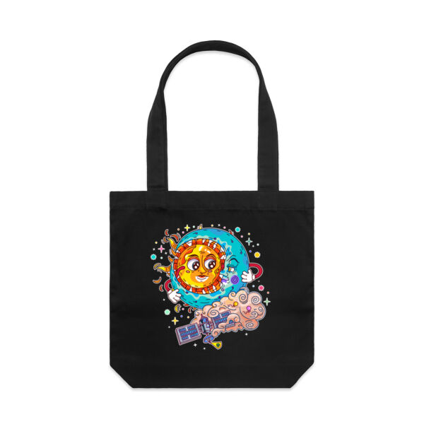 Sun & Moon Embrace - AS Colour - Canvas Tote 'Carrie' Bag  Thumbnail