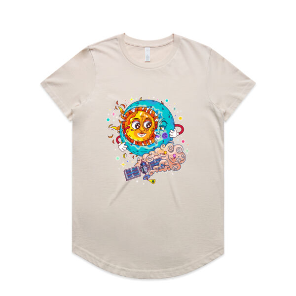 Sun & Moon Embrace - AS Colour - Women's Maple Curve Tee Thumbnail