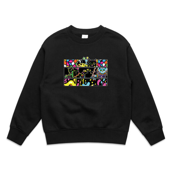 Fluro Cat Universe - AS Colour - Kids Relax Crew Thumbnail