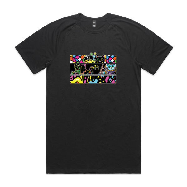 Fluro Cat Universe - AS Colour - Staple Active Blend Tee Thumbnail