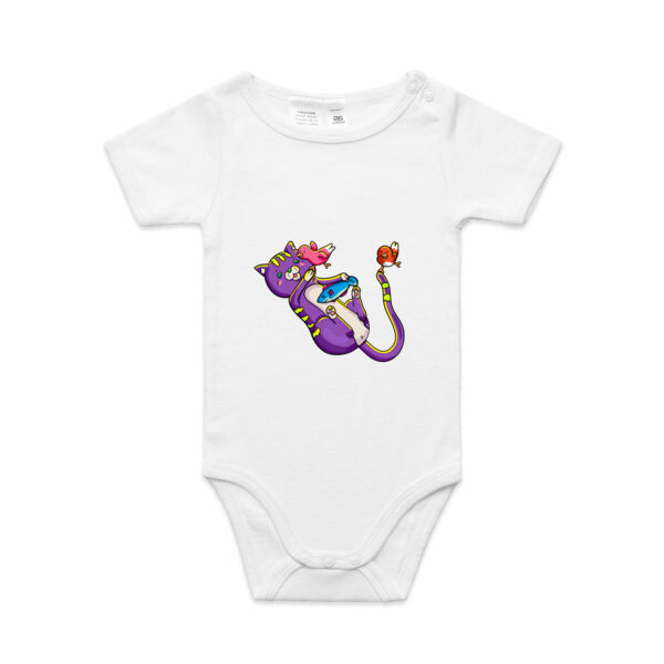 Purple Cat - AS Colour - Baby 'Mini-me' Onesie Romper Thumbnail