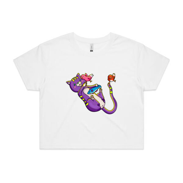 Purple Cat - AS Colour - Women's Crop Tee Thumbnail