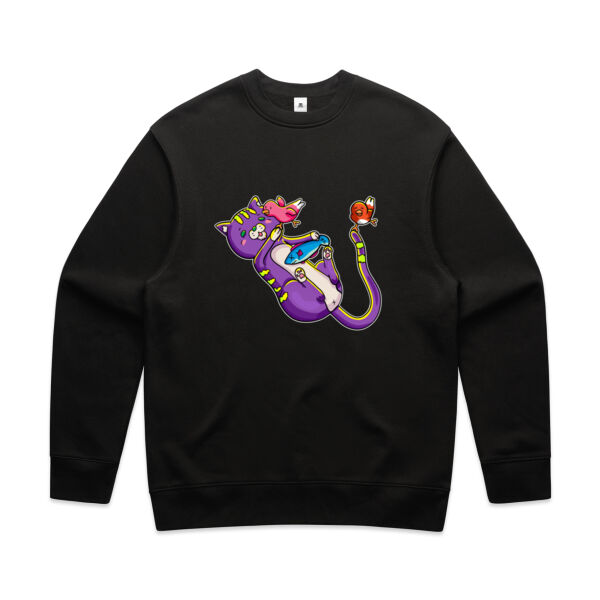 Purple Cat - AS Colour - Men's Relax Crew Thumbnail