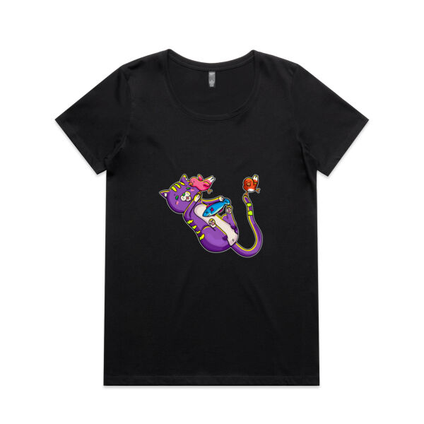 Purple Cat - AS Colour - Women's Maple Scoop Tee Thumbnail