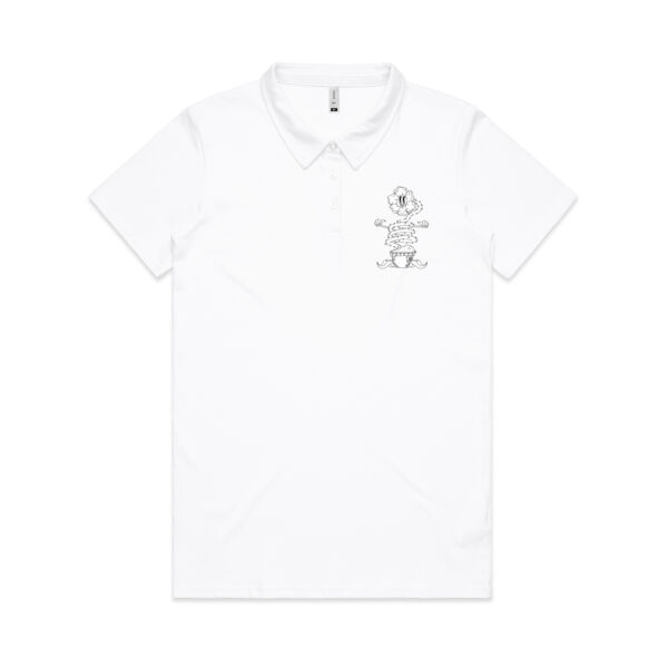 Happy Sentient Flower - AS Colour - Amy Womens Polo Shirt Thumbnail