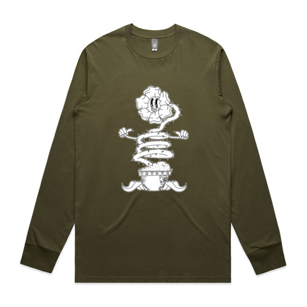 Happy Sentient Flower - AS Colour -  Men's Staple L/S Tee  Thumbnail