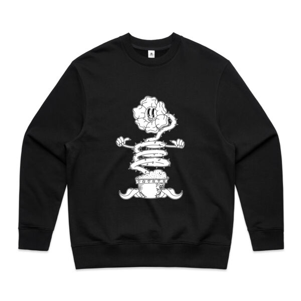 Happy Sentient Flower - AS Colour - Men's Heavy Crew Thumbnail