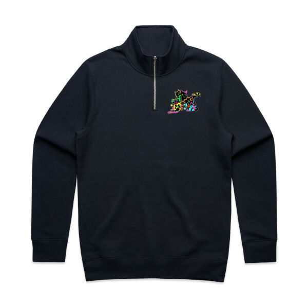 Cats of Neon - AS Colour - Mens Stencil Half Zip  Thumbnail