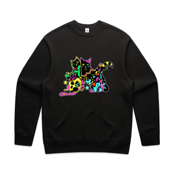 Cats of Neon - AS Colour - Men's Relax Crew Thumbnail