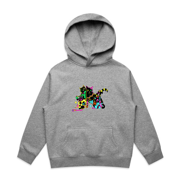 Cats of Neon - AS Colour - Youth Relax Hood Thumbnail