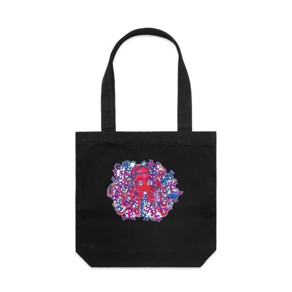 Tangled Octopus - AS Colour - Canvas Tote 'Carrie' Bag  Thumbnail