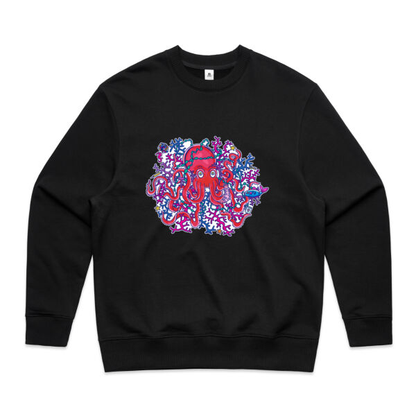 Tangled Octopus - AS Colour - Men's Heavy Crew Thumbnail