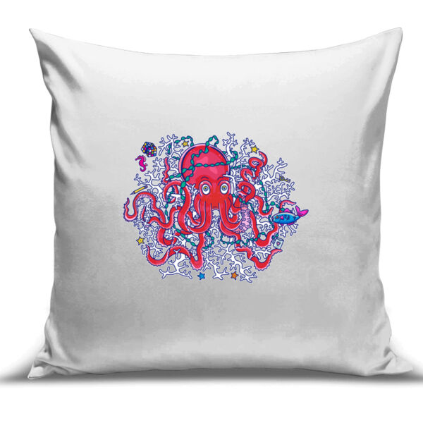 Tangled Octopus V2 - Cushion Cover - 100% Linen Thumbnail