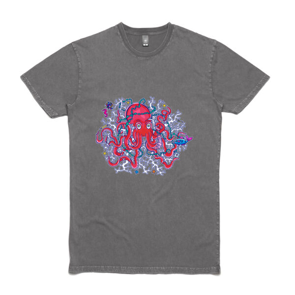 Tangled Octopus V2 - AS Colour Stone Wash Staple Tee Thumbnail