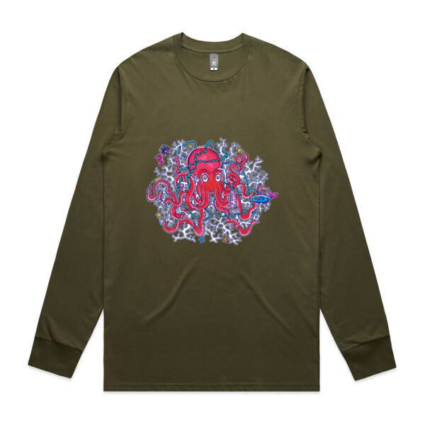 Tangled Octopus V2 - AS Colour -  Men's Staple L/S Tee  Thumbnail