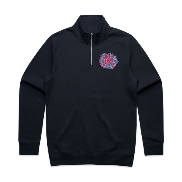 Tangled Octopus V2 - AS Colour - Mens Stencil Half Zip  Thumbnail
