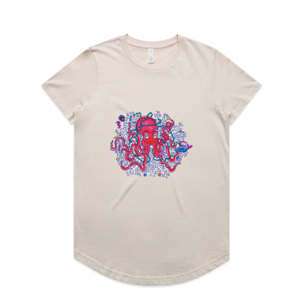 Tangled Octopus V2 - AS Colour - Women's Maple Curve Tee Thumbnail