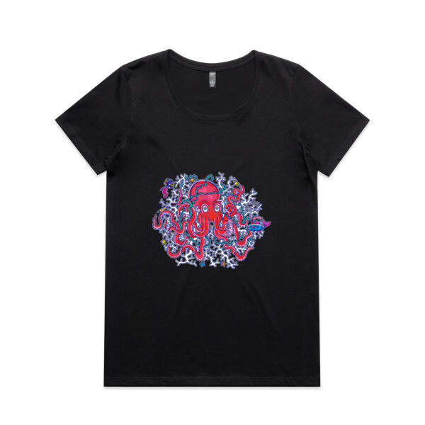 Tangled Octopus V2 - AS Colour - Women's Maple Scoop Tee Thumbnail