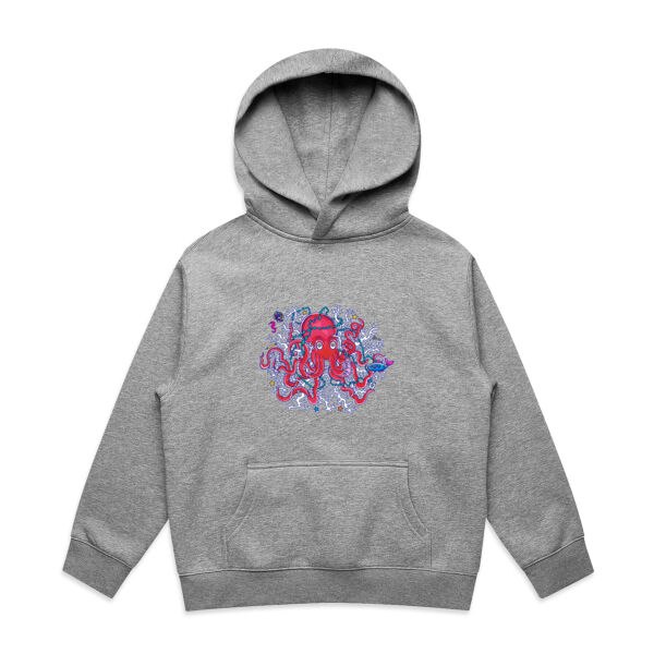 Tangled Octopus V2 - AS Colour - Youth Relax Hood Thumbnail
