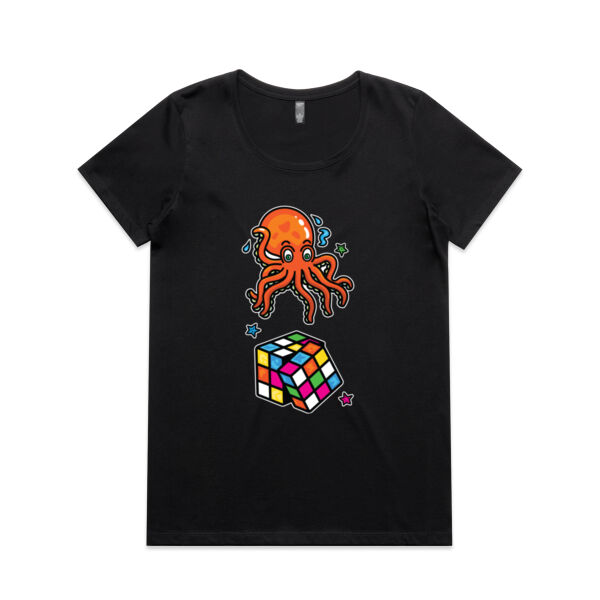 Octo Cube - Orange - AS Colour - Women's Maple Scoop Tee Thumbnail