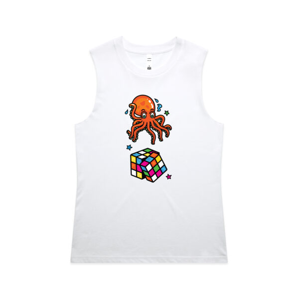 Octo Cube - Orange - AS Colour - Women's Maple Tank Thumbnail