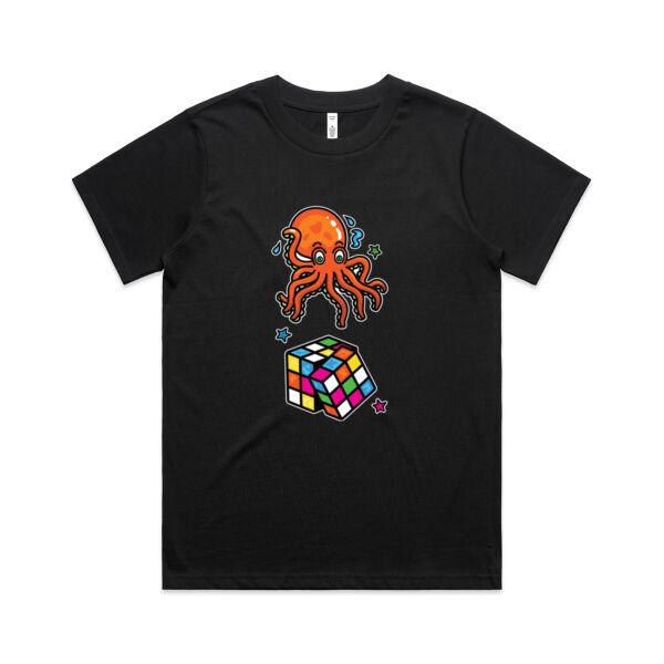 Octo Cube - Orange - AS Colour - Women's Classic Tee Thumbnail