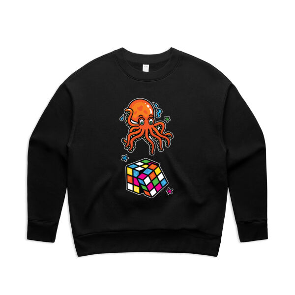Octo Cube - Orange - AS Colour - Women's Relax Crew Thumbnail