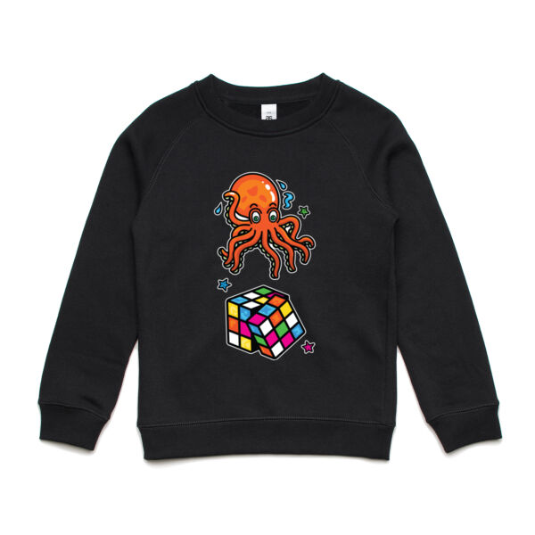Octo Cube - Orange - AS Colour - Youth Supply Crew Sweatshirt Thumbnail