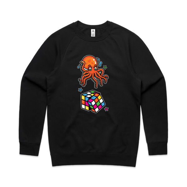 Octo Cube - Orange - AS Colour - Men's Supply Crew Sweatshirt Thumbnail