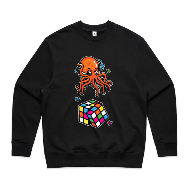 Octo Cube - Orange - AS Colour - Men's Heavy Crew Thumbnail