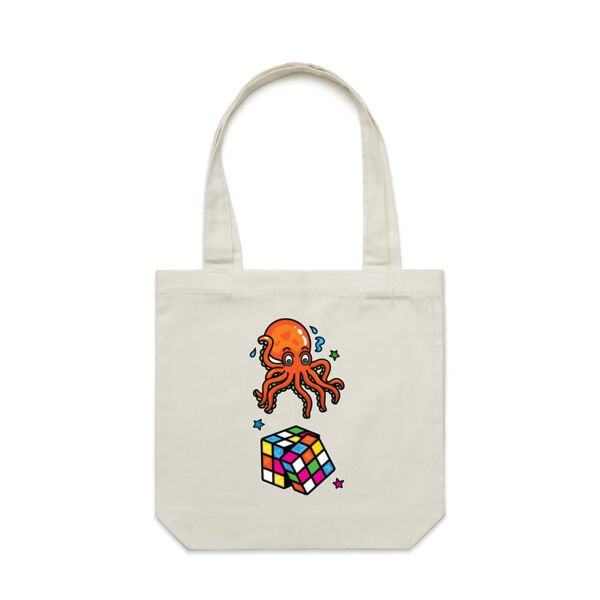 Octo Cube - Orange - AS Colour - Canvas Tote 'Carrie' Bag  Thumbnail