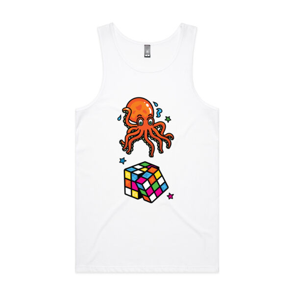 Octo Cube - Orange - AS Colour - Men's Lowdown Singlet Thumbnail