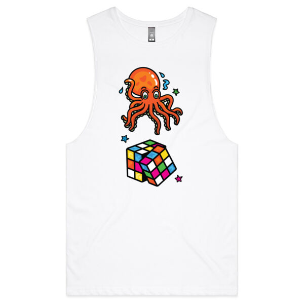 Octo Cube - Orange - AS Colour - Barnard Tank Top - Muscle Tee Thumbnail