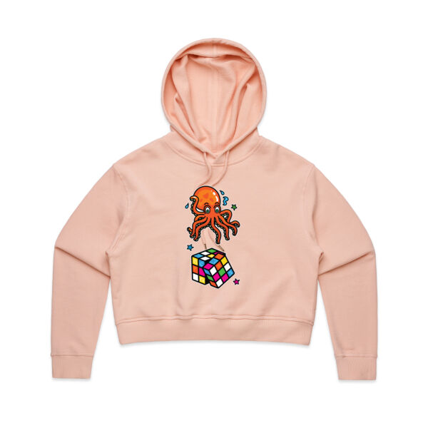 Octo Cube - Orange - AS Colour - Women's Crop Hood Thumbnail