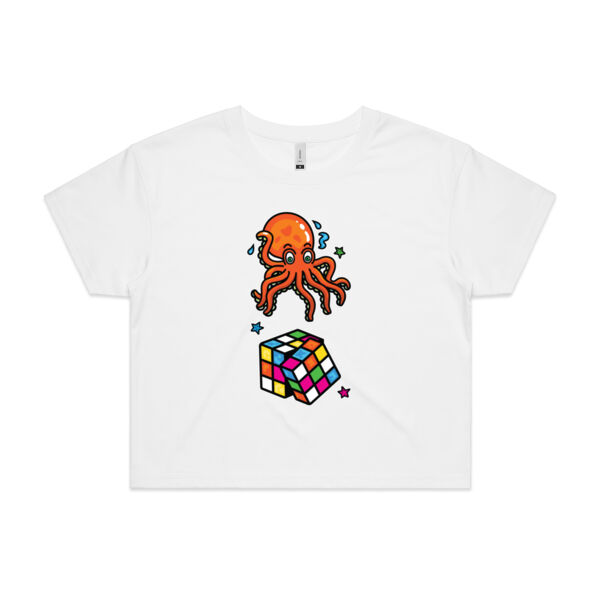 Octo Cube - Orange - AS Colour - Women's Crop Tee Thumbnail