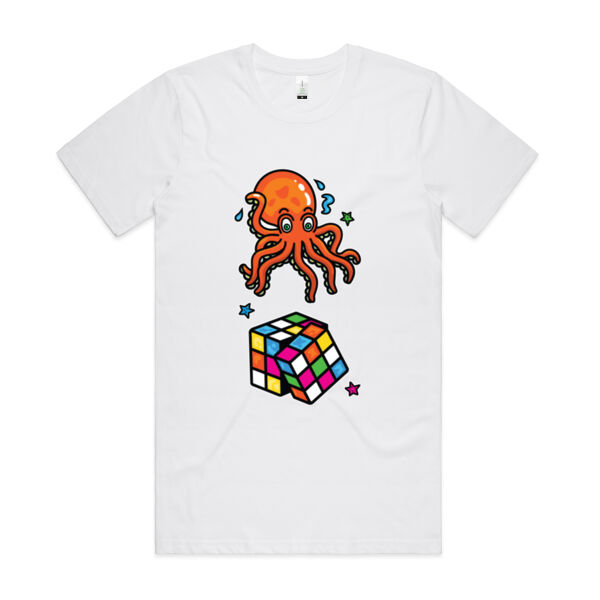 Octo Cube - Orange - AS Colour - Organic Cotton Unisex Tee Thumbnail