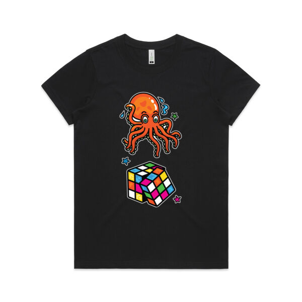 Octo Cube - Orange - AS Colour - Women's  Maple ORGANIC Tee Thumbnail