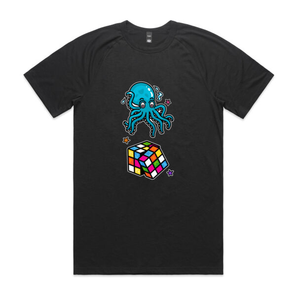 Octo Cube - Blue - AS Colour - Staple Active Blend Tee Thumbnail