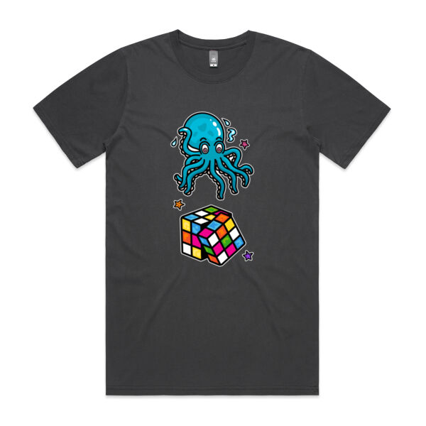 Octo Cube - Blue - AS Colour - Faded Tee Thumbnail