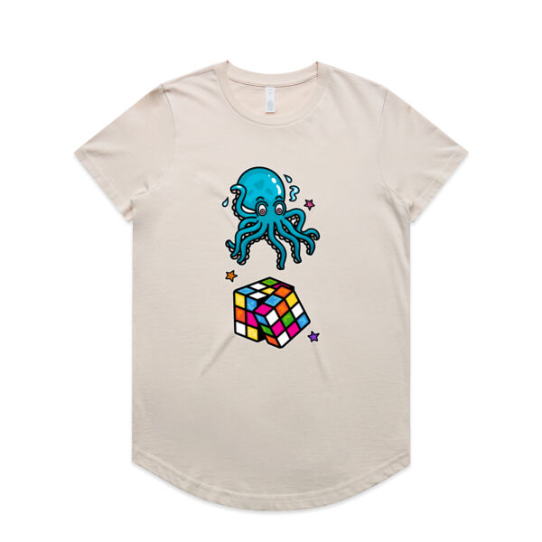 Octo Cube - Blue - AS Colour - Women's Maple Curve Tee Thumbnail